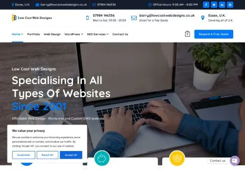 webpage desktop image