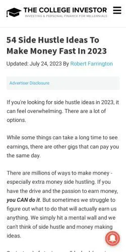 webpage mobile image