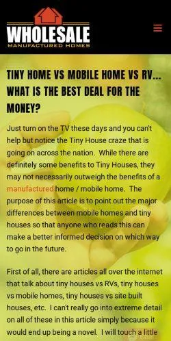 webpage mobile image