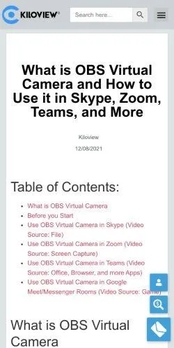 webpage mobile image
