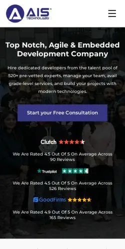 webpage mobile image