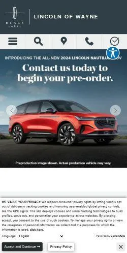 webpage mobile image