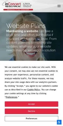 webpage mobile image