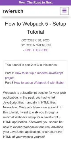 webpage mobile image