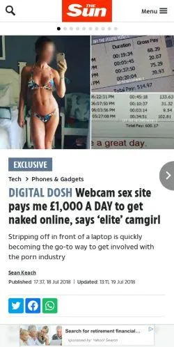 webpage mobile image