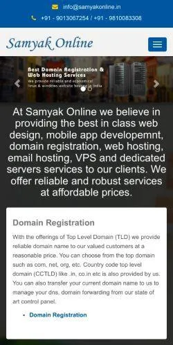 webpage mobile image
