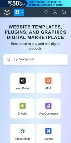 webpage mobile image