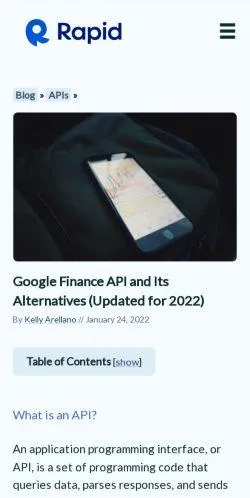 webpage mobile image